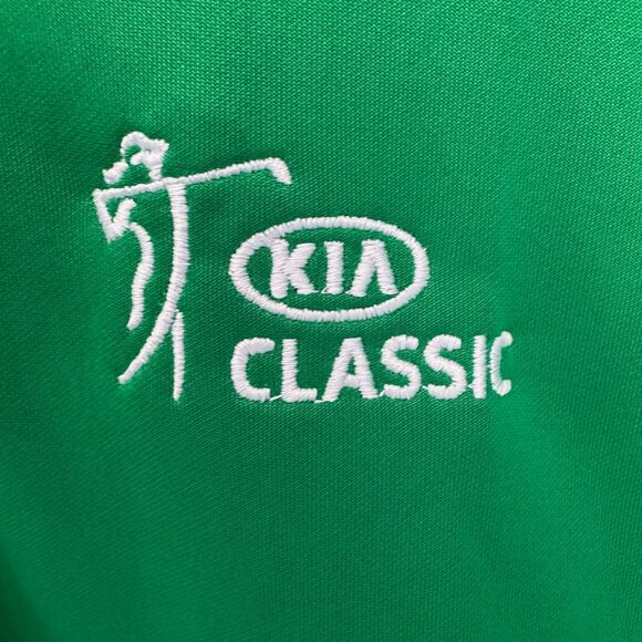 Official Adidas Polo Golf Shirt Uniform Green Kia Classic Men's Small NWT - Picture 3 of 3
